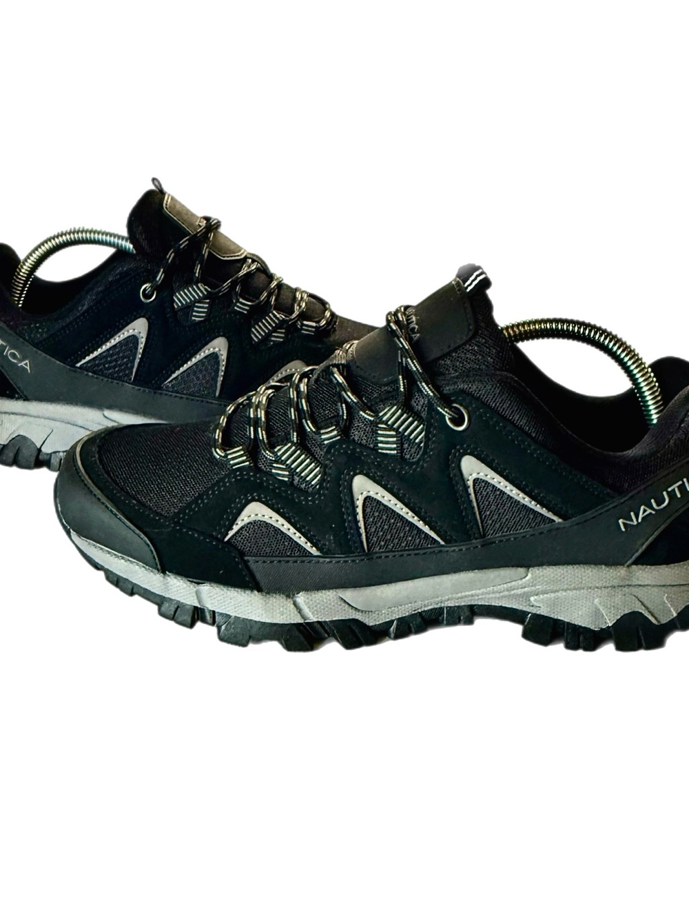 Nautica Black and Gray Low-Profile Trail Sneakers NWT, Men’s 9 , Ships Next day